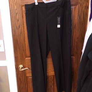 black and white striped dress pants